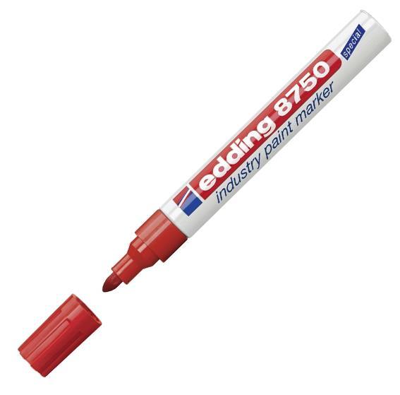 Kupi Edding Marker industrijski E-8750, rdeč / Cena v trgovini Vsebo