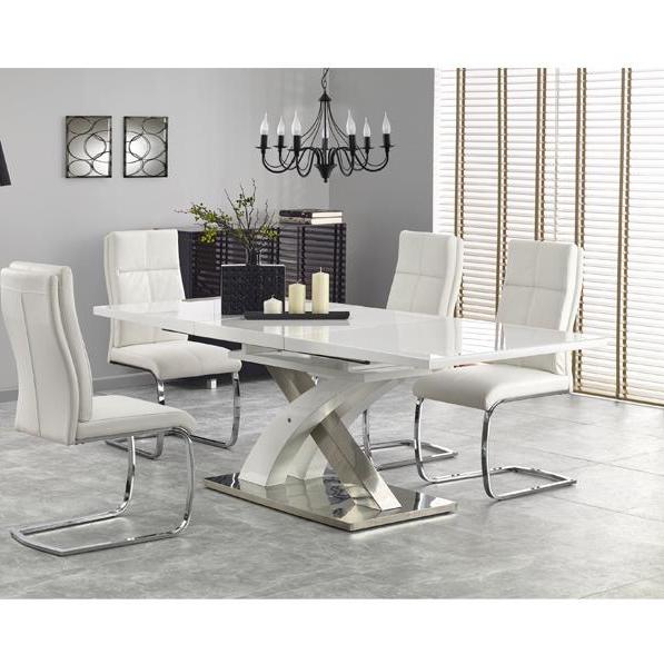 Kupi Raztegljiva miza Sandor 2 bela 160-220x90 cm / Cena v trgovini Vsebo