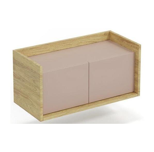 Kupi Nizka omarica Mobius 2D - hikora hrast/roza / Cena v trgovini Vsebo