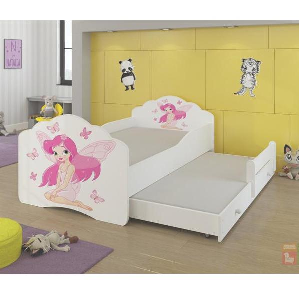 Kupi Otroška postelja Casimo II grafika z dodatnim ležiščem - 80x160  / Cena v trgovini Vsebo