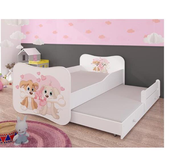 Kupi Otroška postelja Gonzalo II grafika z dodatnim ležiščem - 80x160  / Cena v trgovini Vsebo