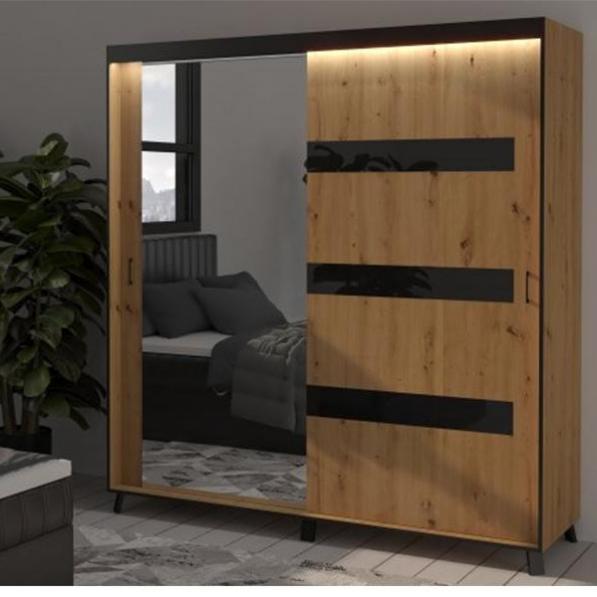 Kupi Garderobna omara Tova 200 LED / Cena v trgovini Vsebo