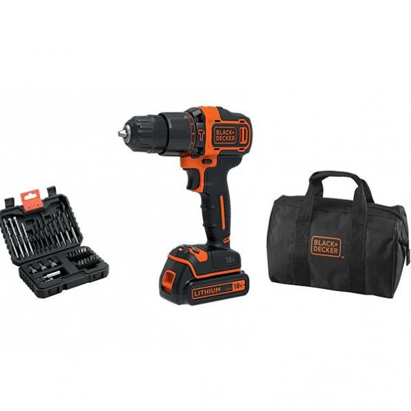 Kupi Udarni vrtalnik 18 V set  Black&Decker / Cena v trgovini Vsebo