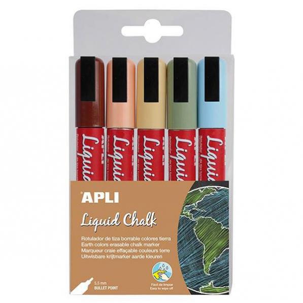Kupi Apli Kredni markerji, okrogla konica, 5 kos zemeljski toni / Cena v trgovini Vsebo