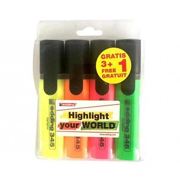 Kupi Edding Tekst marker E-345, set 4 / Cena v trgovini Vsebo