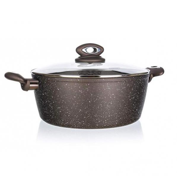 Kupi Lonec Granit Brown s pokrovom 24x10,5 cm / Cena v trgovini Vsebo