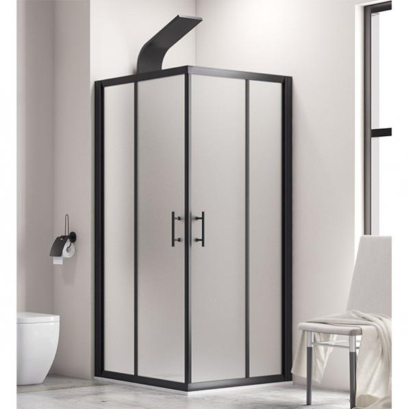 Kupi Tuš kabina Flora 100 Nero Satin 90x130 / Cena v trgovini Vsebo