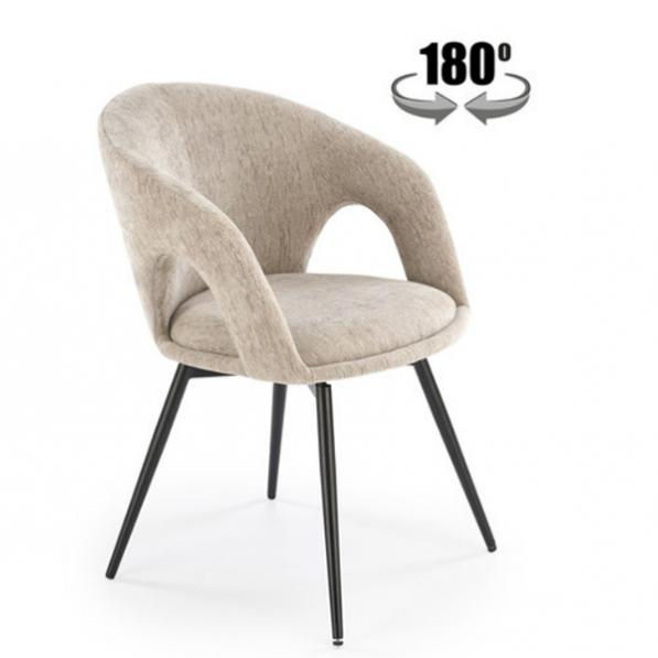 Kupi Jedilniški stol K550 s funkcijo vrtenja - bež / Cena v trgovini Vsebo