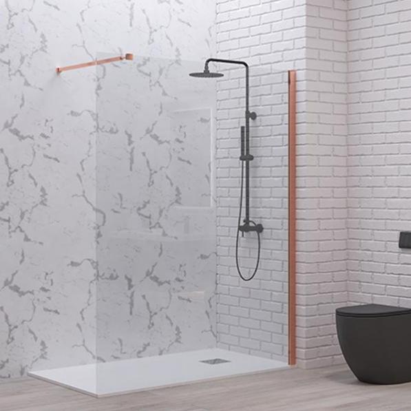 Kupi Tuš stena Walkin 1 Rose Gold 150x200 / Cena v trgovini Vsebo