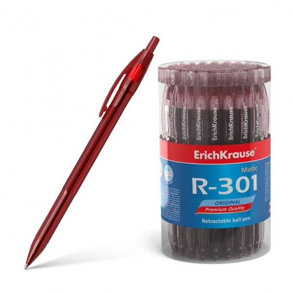 Kupi ErichKrause Kemični svinčnik R-301 0,7, rdeč Matic 60 kom / Cena v trgovini Vsebo