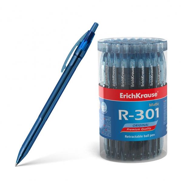 Kupi ErichKrause Kemični svinčnik R-301 0,7, moder Matic 60 kom / Cena v trgovini Vsebo