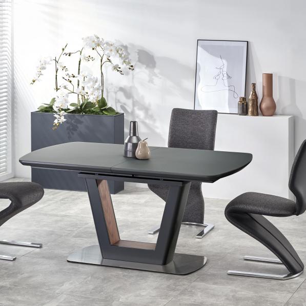 Kupi Raztegljiva miza Bilotti - antracit/oreh 160-200x90 cm / Cena v trgovini Vsebo