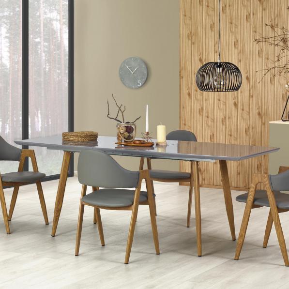 Kupi Raztegljiva miza Ruten - siva 160-200x90 cm / Cena v trgovini Vsebo