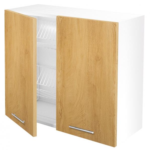 Kupi Zgornja kuhinjska omarica Vento GC-80/72 - bela/medeni hrast / Cena v trgovini Vsebo