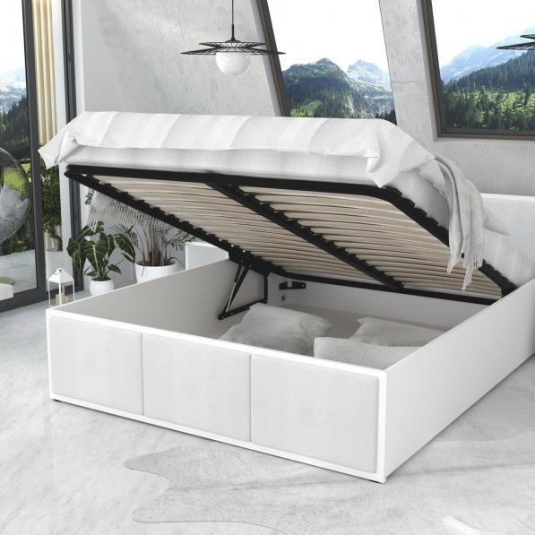 Kupi Postelja Panama tapecirana plus - 120x200 cm - bela / Cena v trgovini Vsebo