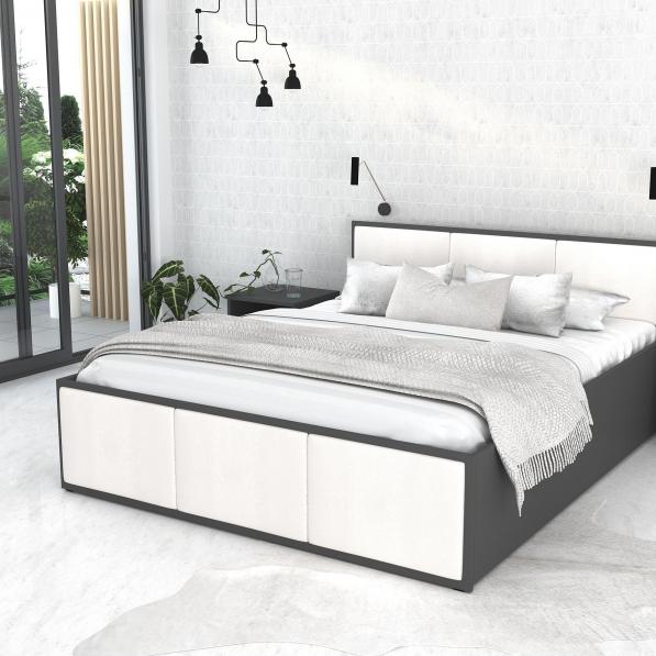 Kupi Postelja Panama tapecirana plus - 140x200 cm - siva / Cena v trgovini Vsebo