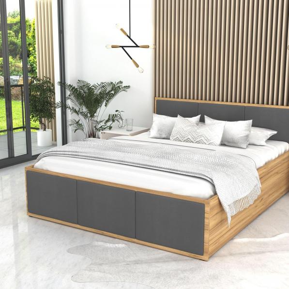 Kupi Postelja Panama tapecirana - 140x200 cm - craft / Cena v trgovini Vsebo