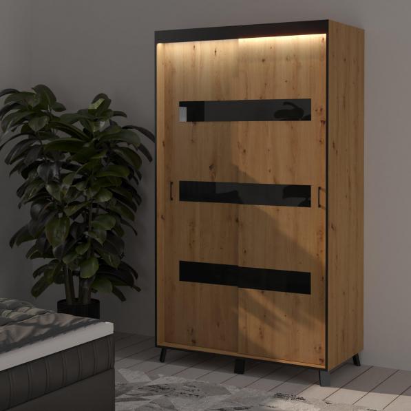 Kupi Garderobna omara Solano 120 LED / Cena v trgovini Vsebo