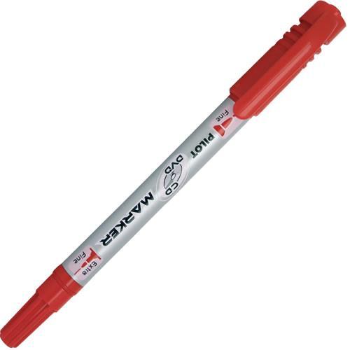 Kupi Pilot Marker TWIN CD-DVD, rdeč SCA-TMCD-R, 12 kom / Cena v trgovini Vsebo