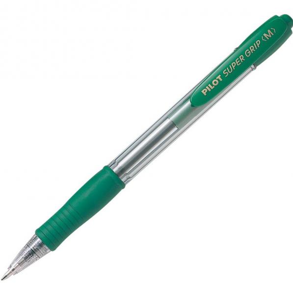 Kupi Pilot Kemični svinčnik SUPER GRIP M, zelen BPGP-10R-M-G-G, 12 kom / Cena v trgovini Vsebo